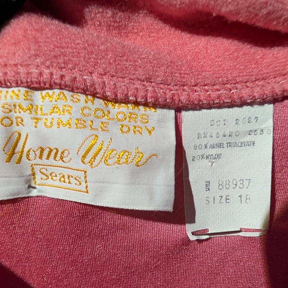 Vintage Sears At Home House Coat Robe - Picture 3 of 3